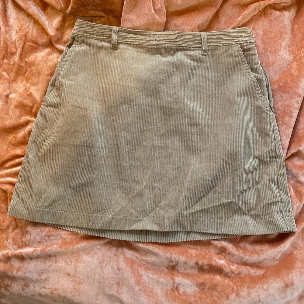 Corduroy Light Brown Skirt